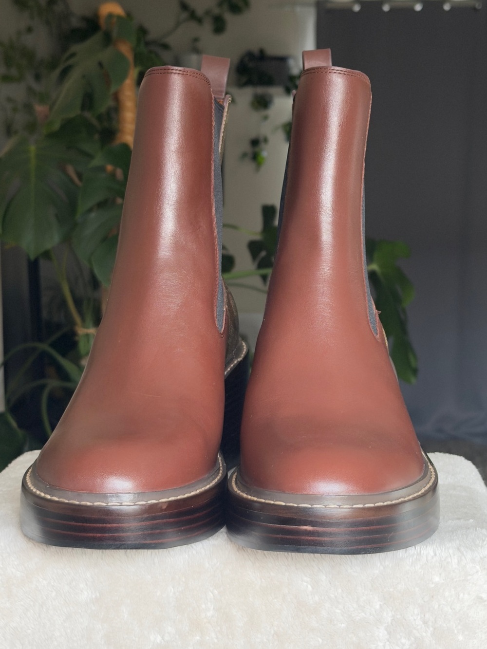 New COACH Kinsley Booties Brown Leather Monogram - Size US 10 / UK 8 / EU 40.5 - Picture 3 of 16